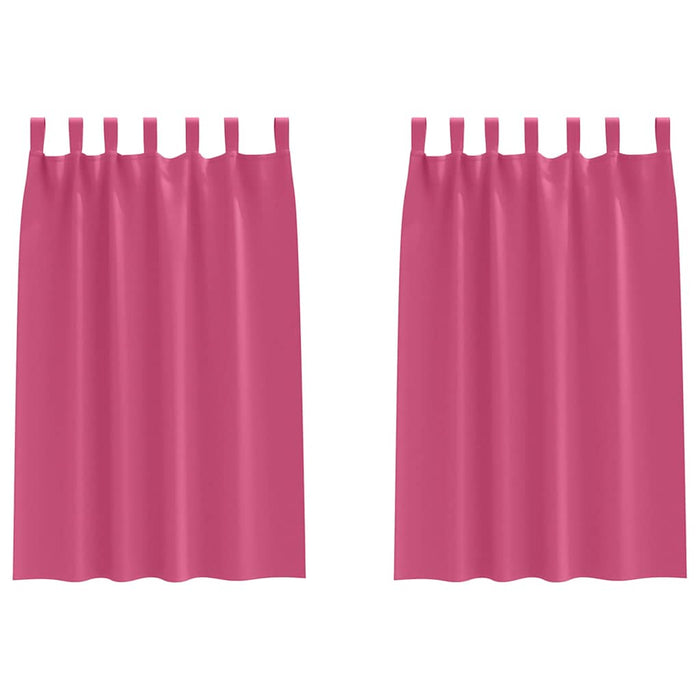 Gardiner med gardiner 2 pcs Lys rosa Polyester