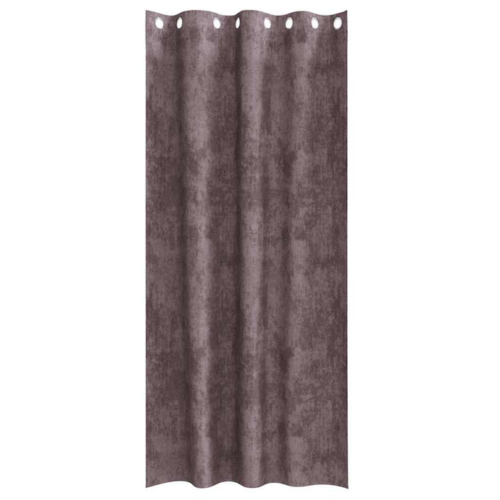 Gardin med gardiner 2 pcs Brun 225 x 140 cm Fløyel
