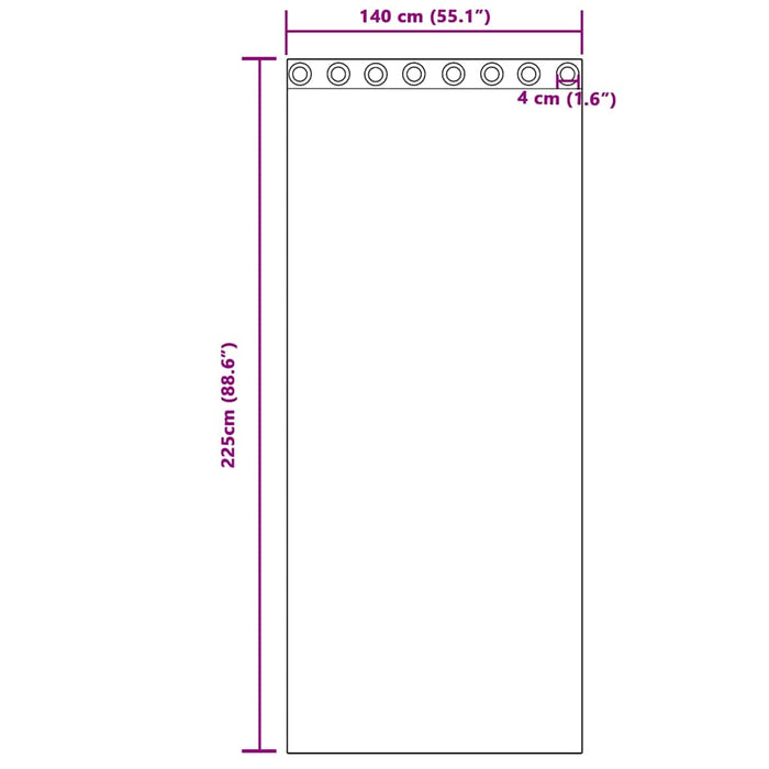 Gardin med gardiner 2 pcs Cappuccino 225 x 140 cm Fløyel