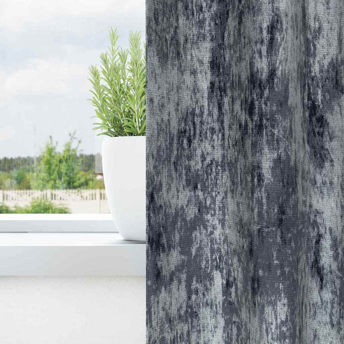 Gardin med gardiner 2 pcs Sølvgrå 225 x 140 cm Fløyel