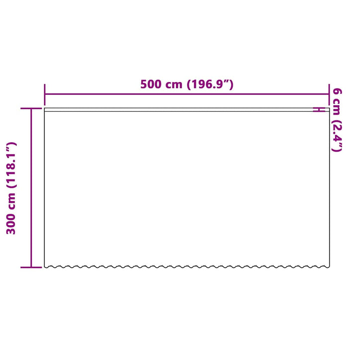Blondegardin med gardiner Hvit 500x300cm Polyester