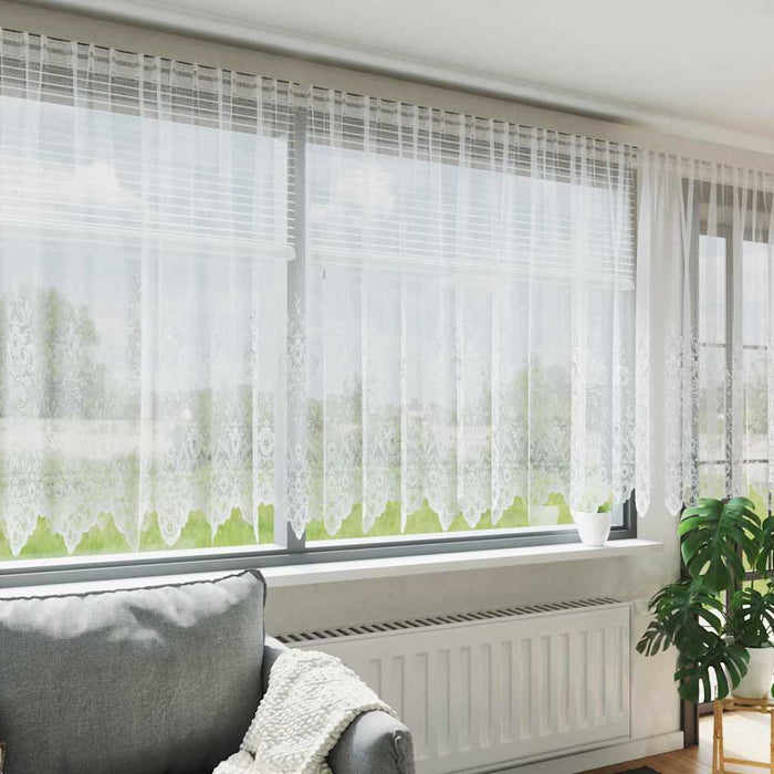 Gardiner med gardiner Hvit 600 x 160 cm Polyester