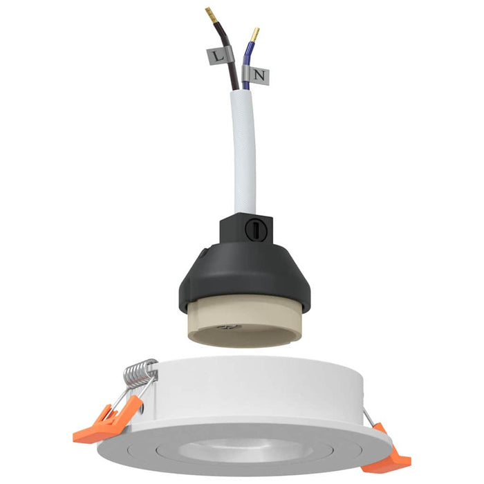 Spotlights med søkelys 12 pcs Hvit 9 x 9 x cm Aluminium