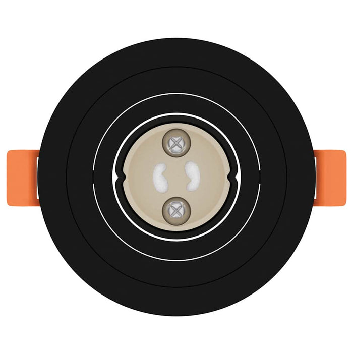 Spotlights med søkelys 6 pcs Svart 9 x 9 x cm Aluminium