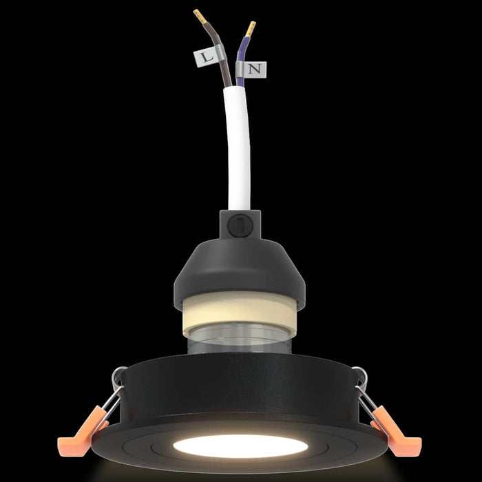 Spotlights med søkelys 6 pcs Svart 9 x 9 x cm Aluminium