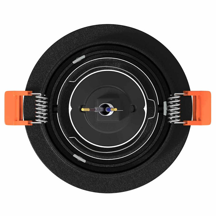 Spotlights med søkelys 6 pcs Svart 9 x 9 x cm Aluminium