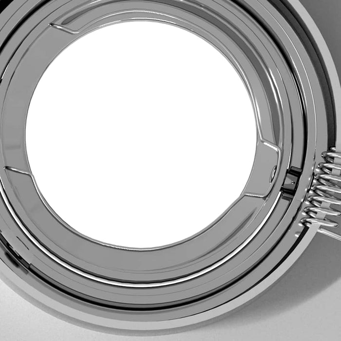 Spotlights med søkelys 6 pcs sølv 9 x 9 x cm Aluminium