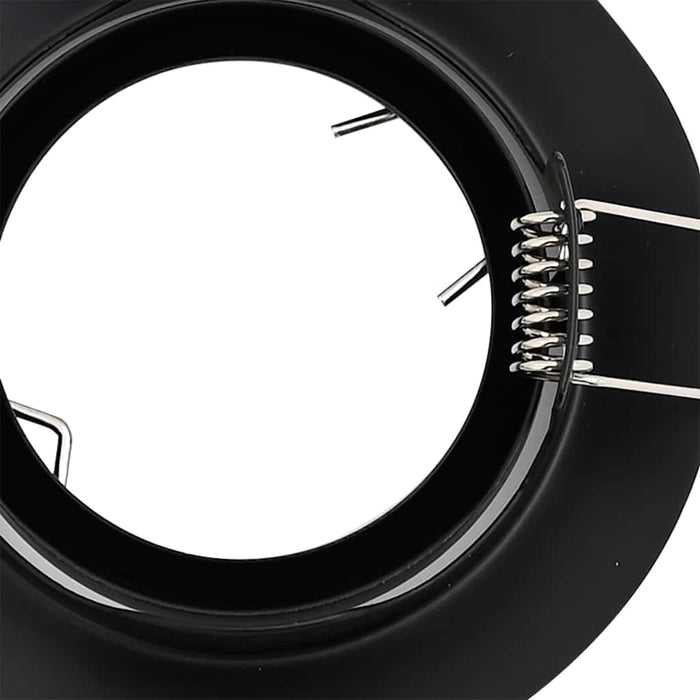 Innfelte Spotlys 24 stk Rund GU10 Svart Ø90 mm Stål