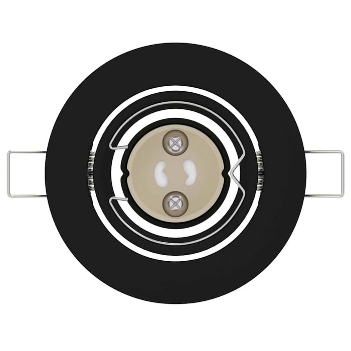 Innfelte Spotlys 24 stk Rund GU10 Svart Ø90 mm Stål