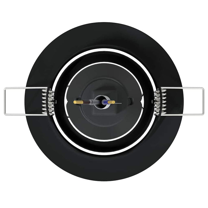 Innfelte Spotlys 24 stk Rund GU10 Svart Ø90 mm Stål