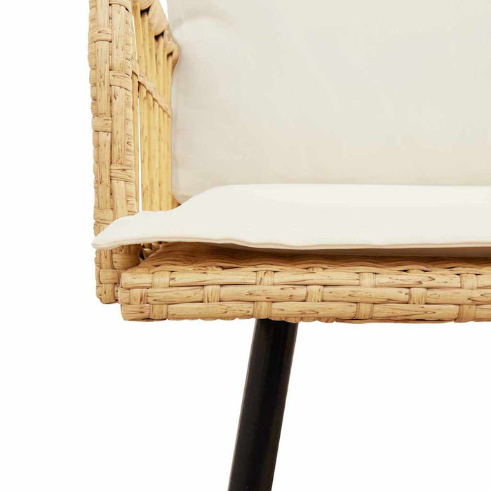 Hagebenk Naturlig 114x64x78 cm Poly Rattan