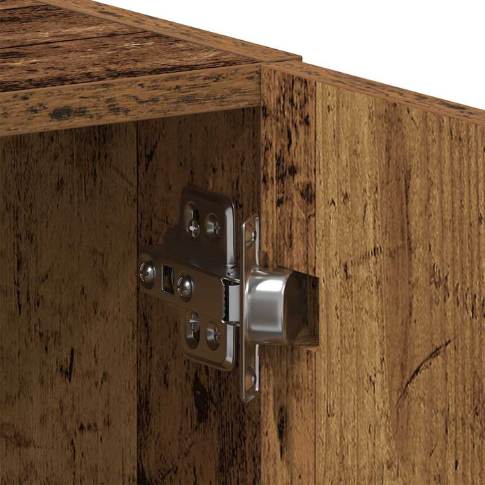 Vaskemaskinskap gammelt tre 64x24x190 cm konstruert tre