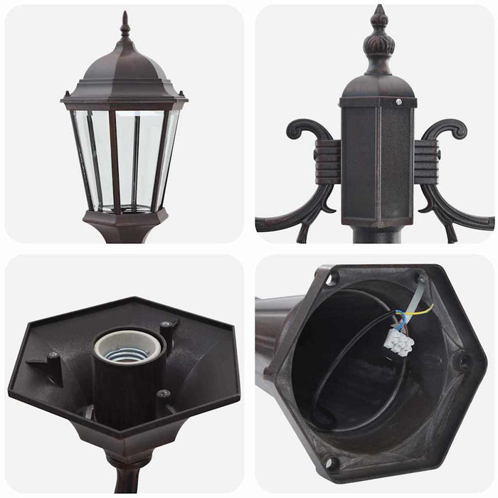 Hage Lys Bronse 235 cm Aluminium