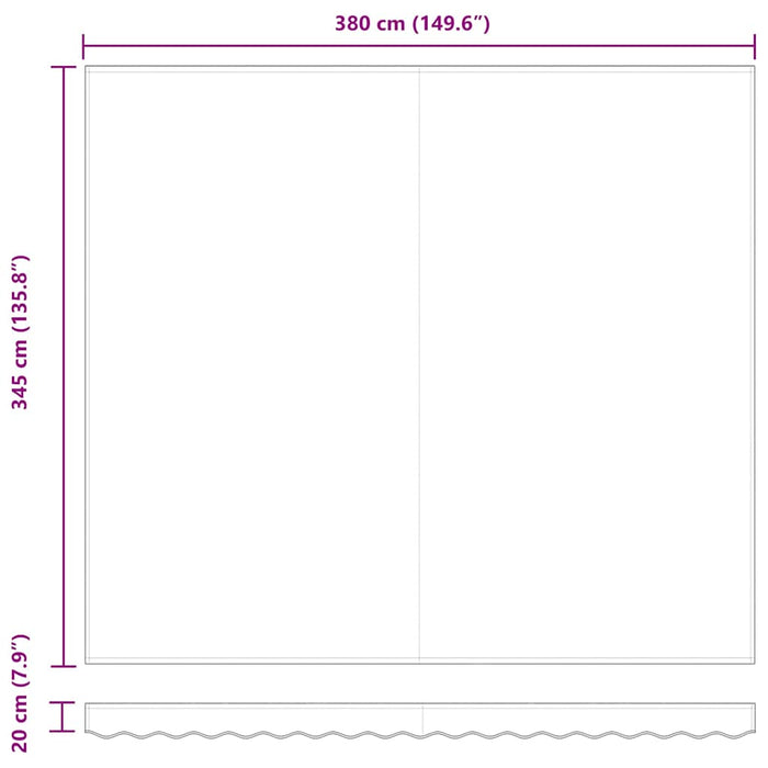 Reserveduk til markise Rød 400 × 350 cm Lerret