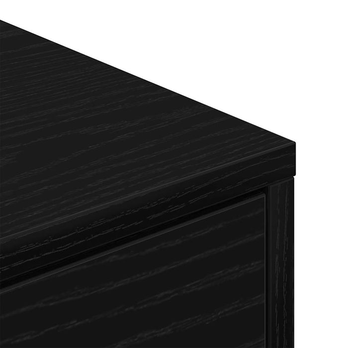 Sko Hylle med skuff Svart eik 60 x 35 x 84 cm Konstruert tre