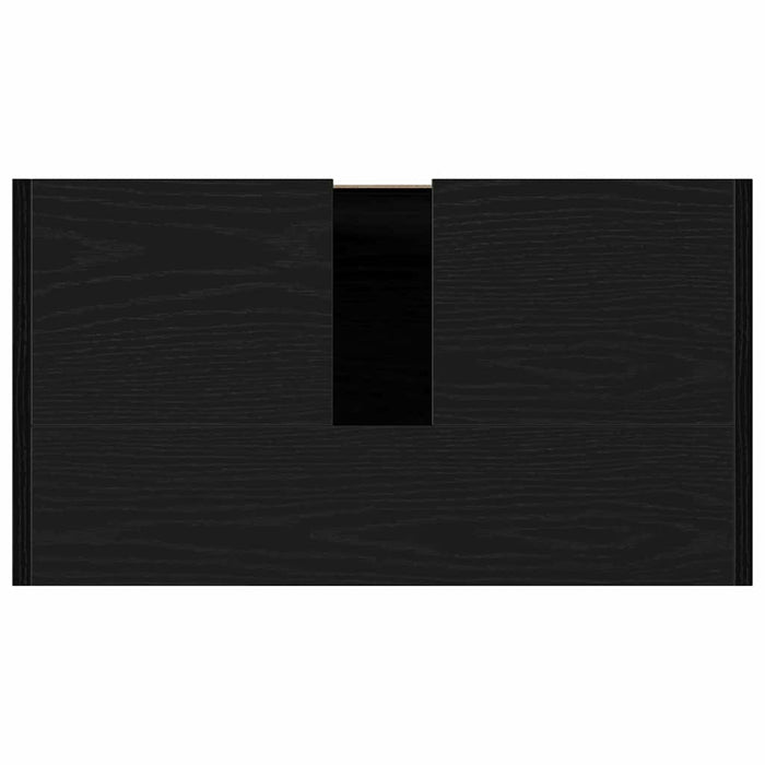Badekabinett med dør Svart Eik 60 x 33 x 61 cm Konstruert tre