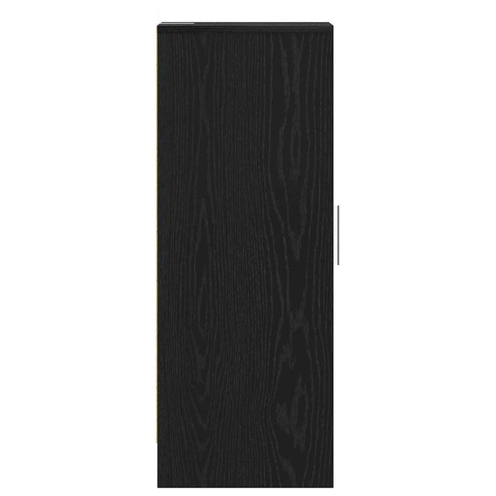 Skoskap med hylle Svart eik 32 x 35 x 92 cm Konstruert tre