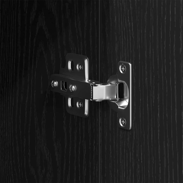 Baderomsskap med dør Svart eik 30 x 30 x 190 cm Konstruert tre