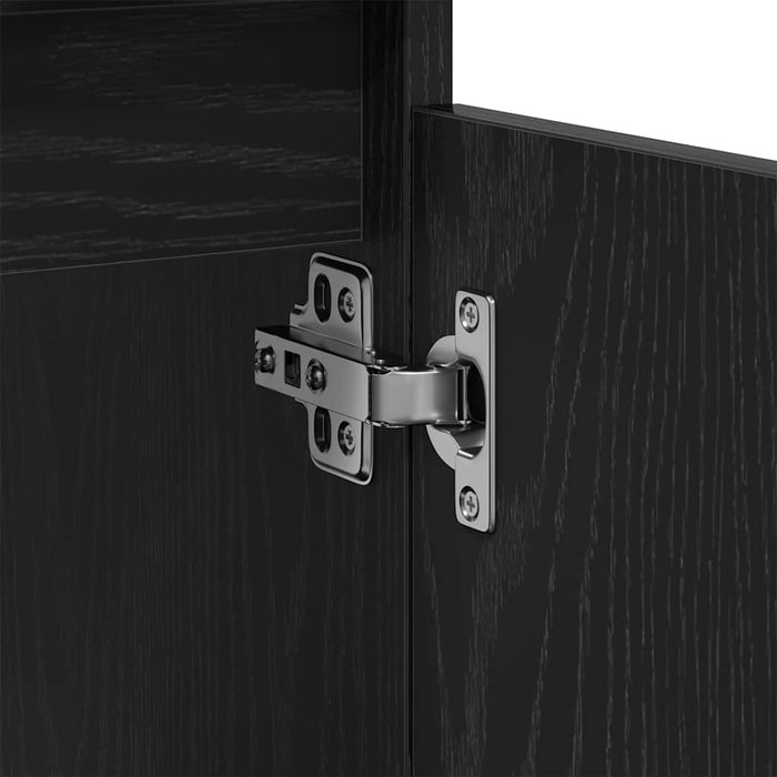 Vaskeskap med hylle Svart eik 58 x 33 x 60 cm Konstruert tre