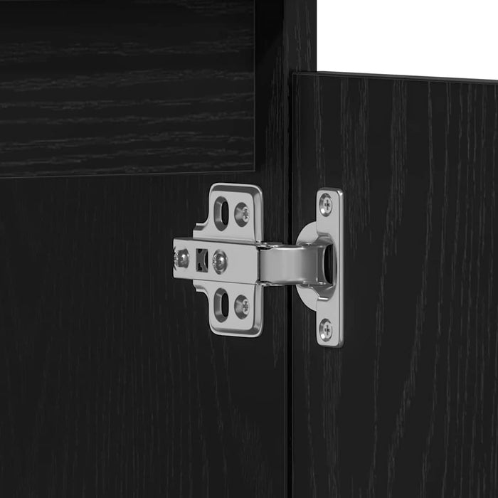 Vaskeskap med skuff Svart Eik 65 x 33 x 60 cm Konstruert tre