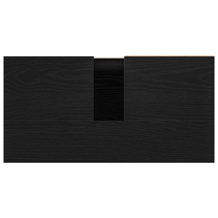 Vaskeskap med skuff Svart Eik 65 x 33 x 60 cm Konstruert tre