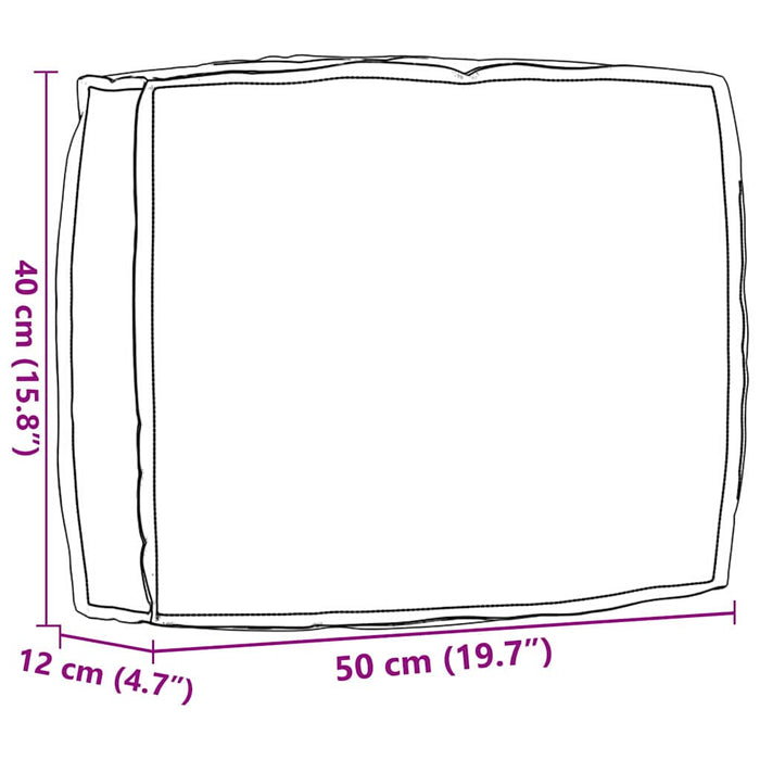 Pallepute for ryggstøtte Beige 50 x 40 x 12 cm Oxford-stoff