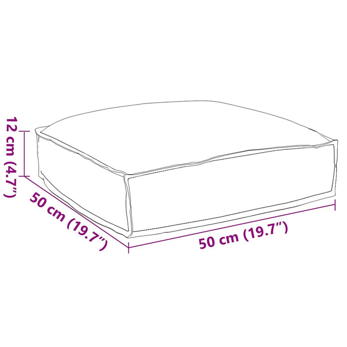 Pallepute for sete Vinrød 50 x 50 x 12 cm Oxford-stoff