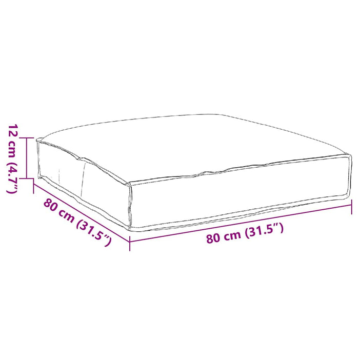 Pallepute for sete Flerfarget 80 x 80 x 12 cm Oxford-stoff