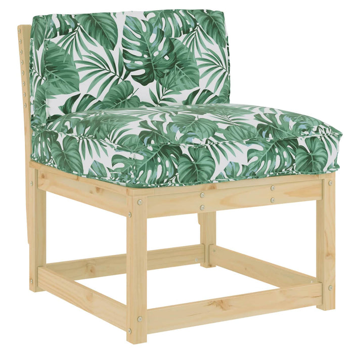 Pallepute for ryggstøtte Blomster Bladmønster 70 x 40 x 12 cm