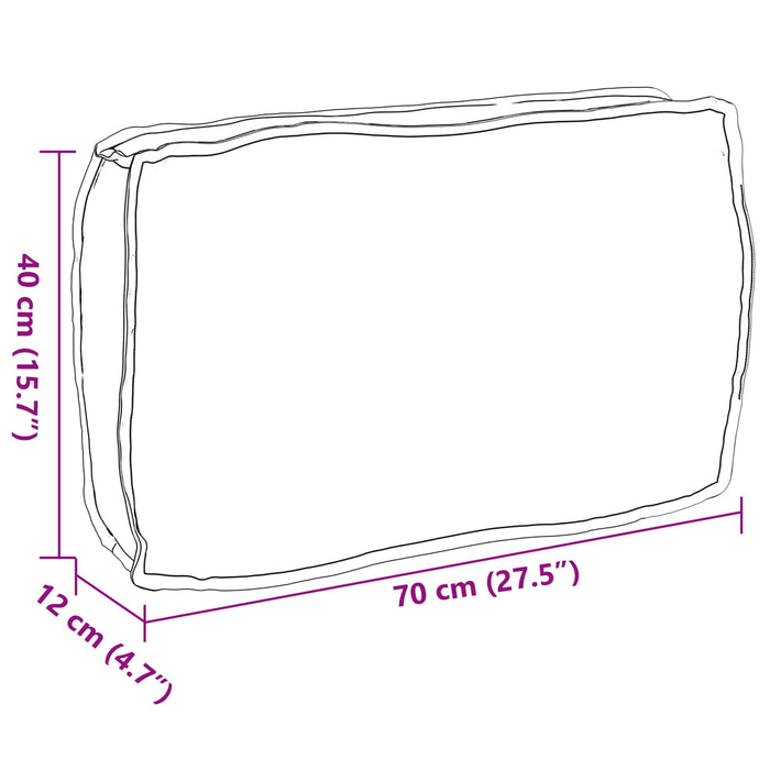 Pallepute for ryggstøtte Blomster Bladmønster 70 x 40 x 12 cm