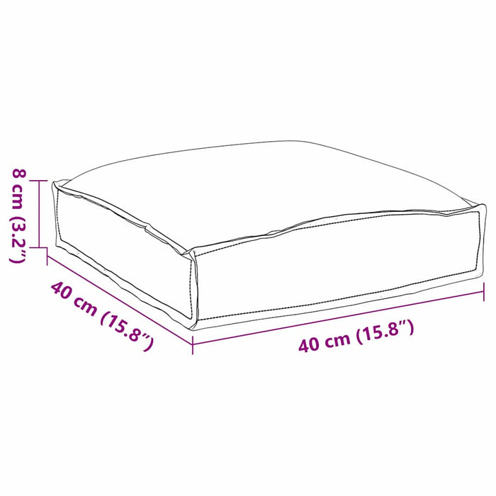 Pallepute for sete 4 pcs Gråbrun 40 x 40 x 8 cm Oxford-stoff