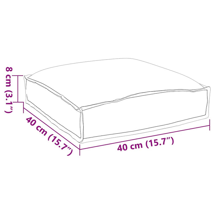Pallepute for sete Floral 6 pcs Bladmønster 40 x 40 x 8 cm