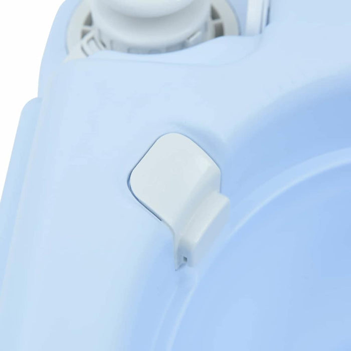 Camping toalett lys blå kropp + hvitt lokk NA NA NA