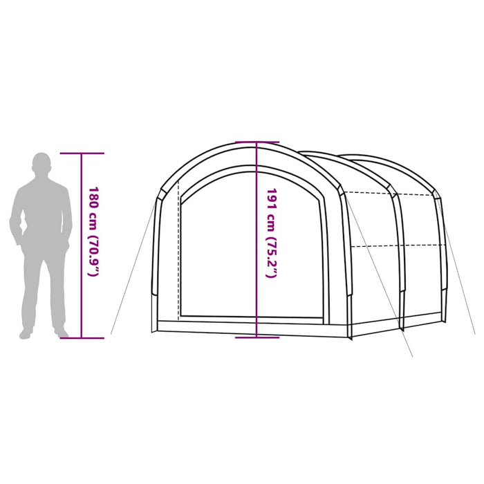 Telt med tak med luftventil grønn 268 x 240 x 191 cm