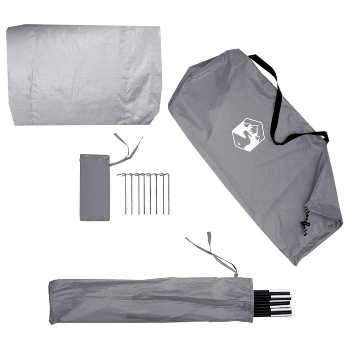 Sykkelbod med tak med lagring med luftventil Grå og Oransje