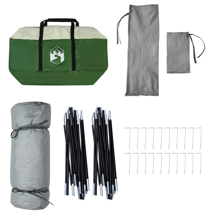 Familie inner telt grønn 520 x 520 x 190 cm