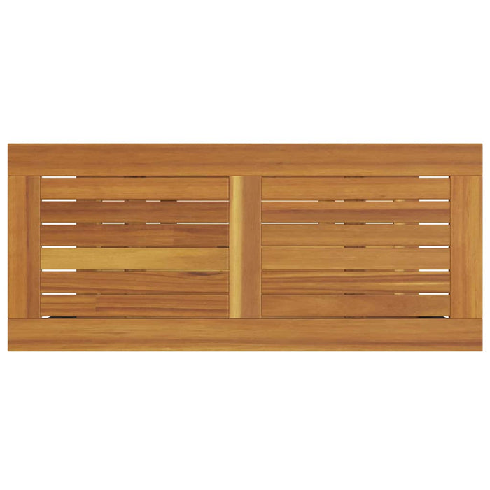 Utebord med lagring med hylle Naturlig og svart 80 x 35 x 75 cm