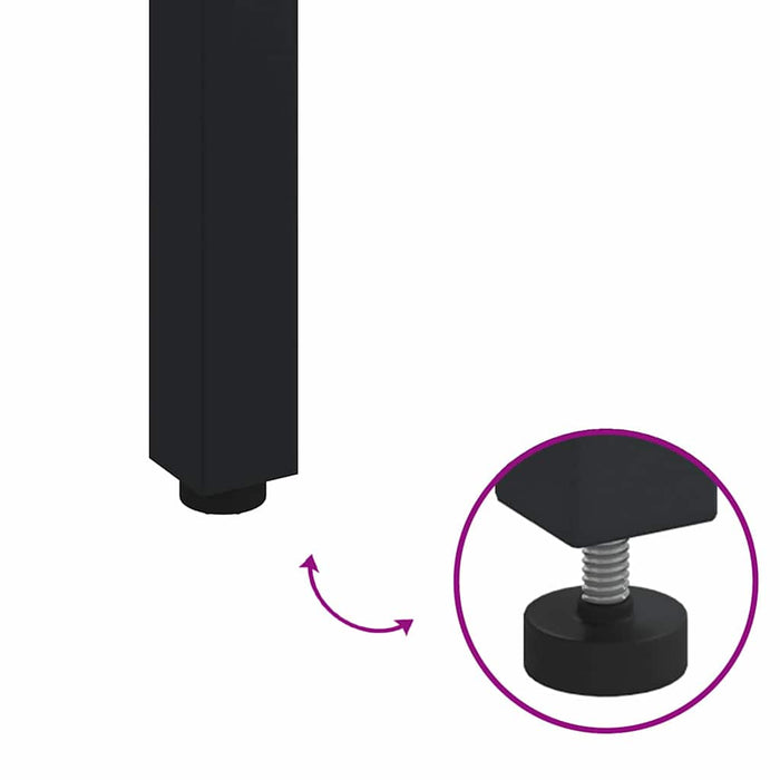 Utendørsbord Naturlig og svart 180 x 90 x 75 cm heltre akasie