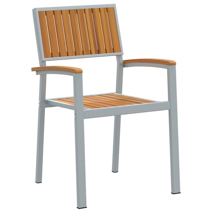 Hage Stol 2 pcs Brun 56 x 57 x 87cm Massivt akasietre