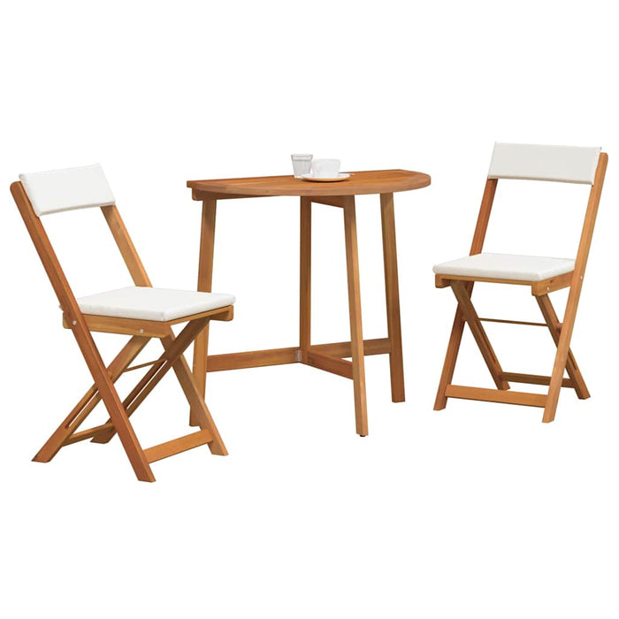 Bistrosett 3 pcs Brun heltre akasie