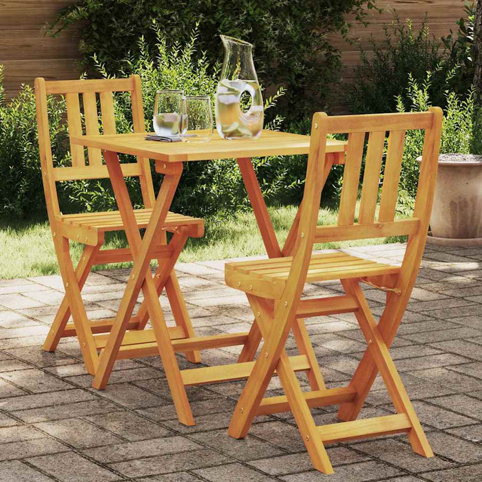 Bistrosett 3 pcs Brun heltre akasie