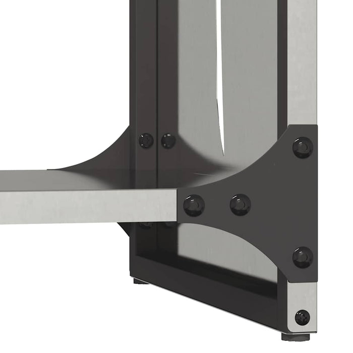 Vedstativ 40x30x80 cm rustfritt stål