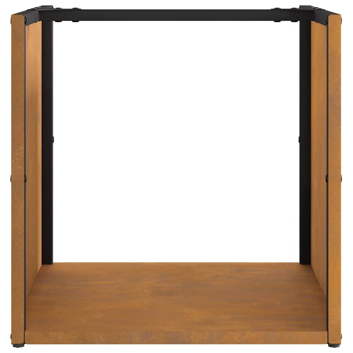 Vedstativ 40x40x40 cm oksidert stål