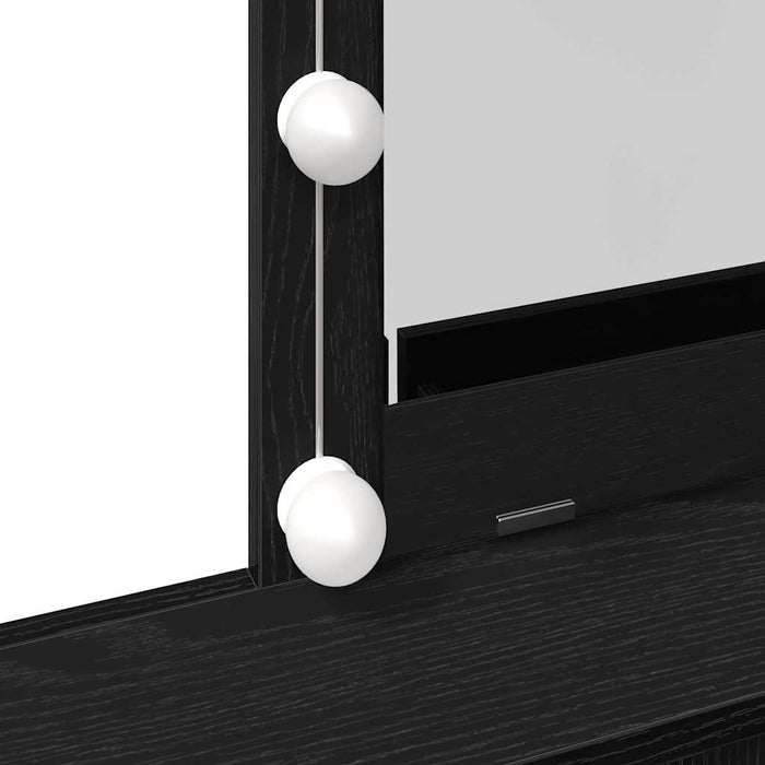 Sminkebord Svart eik 80 x 41 x 144.5 cm Konstruert tre