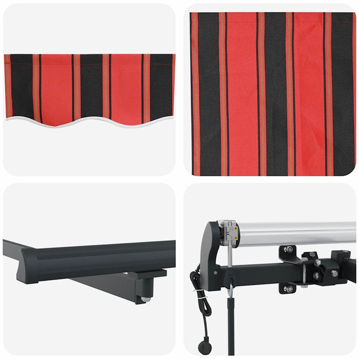 Automatisk uttrekkbar markise i oransje og brun, 300x250 cm