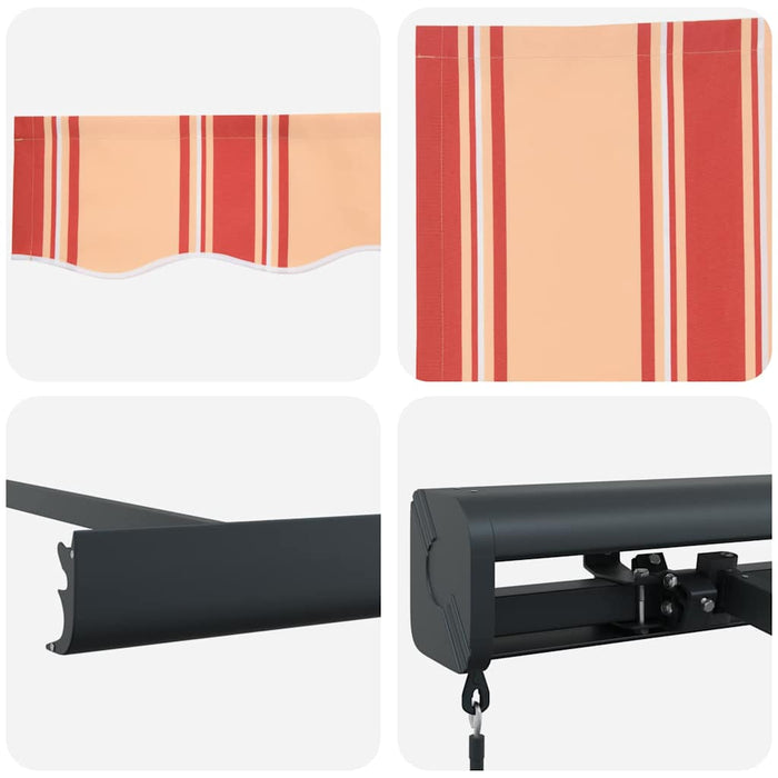 Manuell Utrekkbar Markise Gul og Oransje 300x250 cm