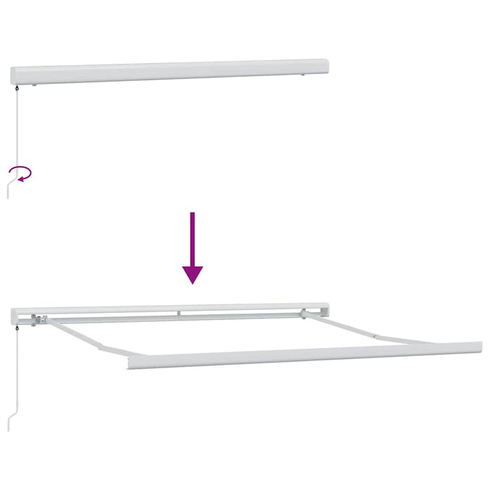 Manuell Utrekksmarkise Fargerike Striper 300 x 250 cm