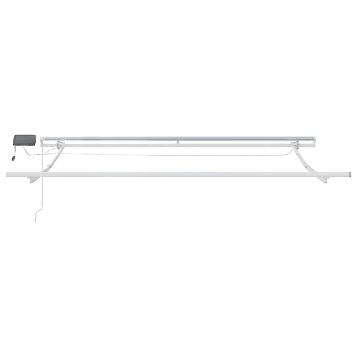 Manuell Uttrekkbar Markise med LED Svart 300x250 cm, vidaXL Markisefabric til 3x2.5 m ramme svart