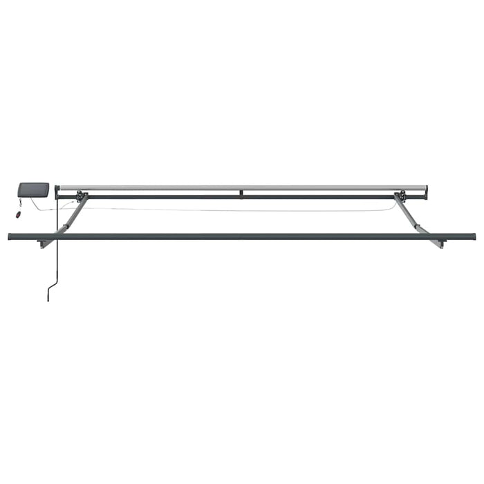 Manuell Uttrekkbar Markise med LED Hvit 300x250 cm, vidaXL Markise Erstatningsstoff for 3x2.5 m Ramme Hvit