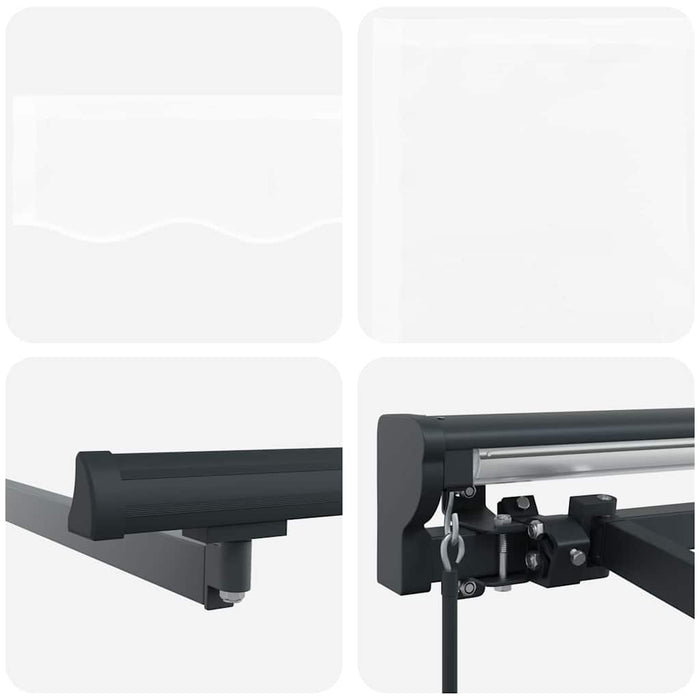 Innvendbar Markise Hvit 300x250 cm stoff